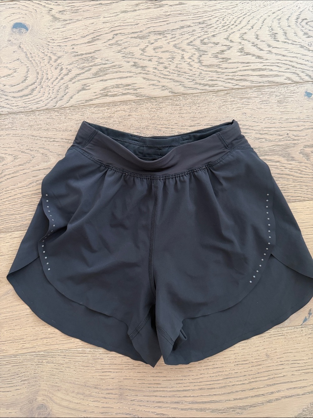 lululemon athletica Black Running Shorts with Reflective Dots